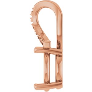 18K Rose Gold 10 mm  Round Pendant Mounting – image 6