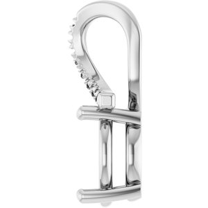 10K White Gold 10 mm  Round Pendant Mounting – image 6