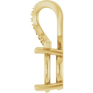 14K Yellow Gold 10 mm  Round Pendant Mounting – image 6