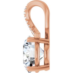 10K Rose Gold 10 mm  Round Pendant Mounting – image 5