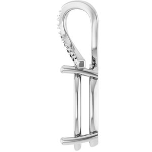 Platinum 18x13 mm Oval Pendant Mounting – image 6