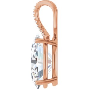 10K Rose Gold 18x13 mm Oval Pendant Mounting – image 5