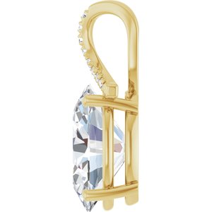10K Yellow Gold 16x12 mm Oval Pendant Mounting – image 5