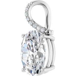 Platinum 16x12 mm Oval Pendant Mounting – image 3