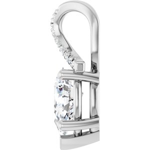 14K X1 White Gold 9x5.5 mm Pear Pendant Mounting – image 5