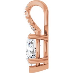 18K Rose Gold 9x5.5 mm Pear Pendant Mounting – image 5