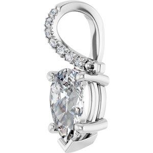 Platinum 9x5.5 mm Pear Pendant Mounting – image 3