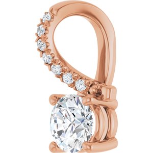 10K Rose Gold 5.2 mm Round Pendant Mounting – image 3