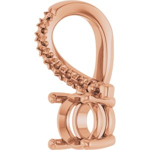 14K Rose Gold 5.2 mm Round Pendant Mounting – image 4