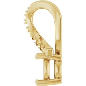10K Yellow Gold 5.2 mm Round Pendant Mounting – image 6