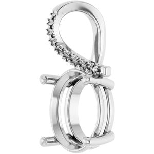Continuum Sterling Silver 12x10 mm Oval Pendant Mounting – image 4