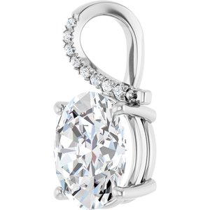Continuum Sterling Silver 12x10 mm Oval Pendant Mounting – image 3
