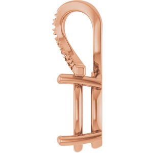 10K Rose Gold 12x10 mm Oval Pendant Mounting – image 6