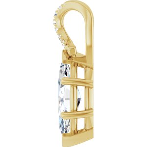 10K Yellow Gold 13x6.5 mm Marquise Pendant Mounting – image 5