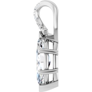 10K White Gold 13x6.5 mm Marquise Pendant Mounting – image 5