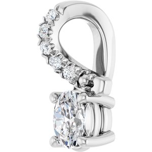 Continuum Sterling Silver 4x3 mm Oval Pendant Mounting – image 3