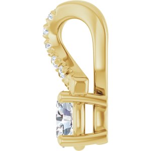 10K Yellow Gold 4x3 mm Oval Pendant Mounting – image 5