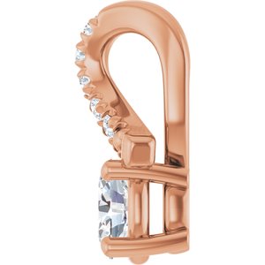14K Rose Gold 4x3 mm Oval Pendant Mounting – image 5