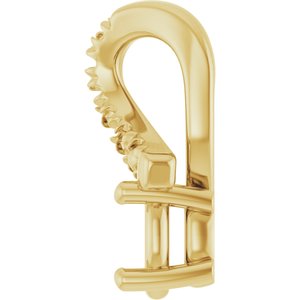 14K Yellow Gold 4x3 mm Oval Pendant Mounting – image 6