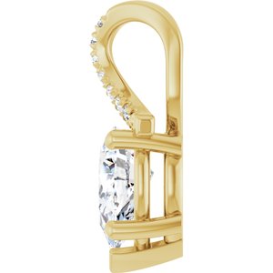 10K Yellow Gold 8.5x5.5 mm Pear Pendant Mounting – image 5
