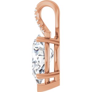 10K Rose Gold 15x10 mm Pear Pendant Mounting – image 5