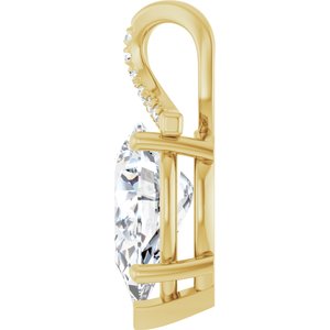 10K Yellow Gold 15x10 mm Pear Pendant Mounting – image 5
