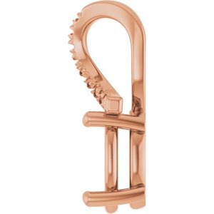 10K Rose Gold 9x7 mm Oval Pendant Mounting – image 6