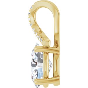 18K Yellow Gold 9x7 mm Oval Pendant Mounting – image 5