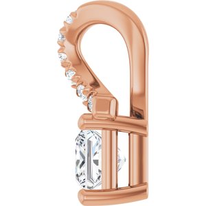 10K Rose Gold 3.75x3.75 mm Square Pendant Mounting – image 5