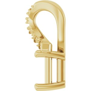 14K Yellow Gold 3.75x3.75 mm Square Pendant Mounting – image 6