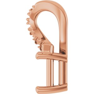 14K Rose Gold 3.75x3.75 mm Square Pendant Mounting – image 6