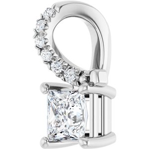 Continuum Sterling Silver 3.75x3.75 mm Square Pendant Mounting – image 3