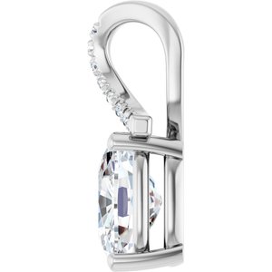 Continuum Sterling Silver 9x7 mm Elongated Cushion Pendant Mounting – image 5