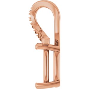 14K Rose Gold 9x7 mm Elongated Cushion Pendant Mounting – image 6