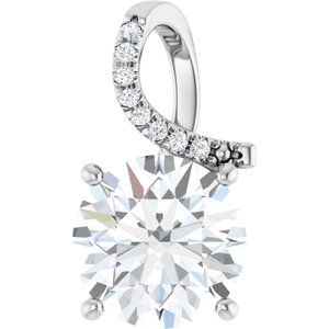 14K White Gold 11 mm Round Pendant Mounting