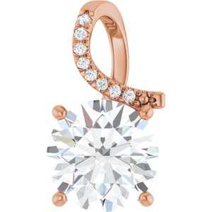 14K Rose Gold 11 mm Round Pendant Mounting