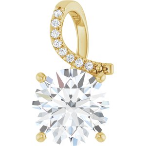18K Yellow Gold 11 mm Round Pendant Mounting