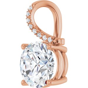 14K Rose Gold 11 mm Round Pendant Mounting – image 3