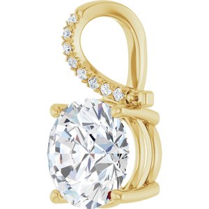 18K Yellow Gold 11 mm Round Pendant Mounting – image 3