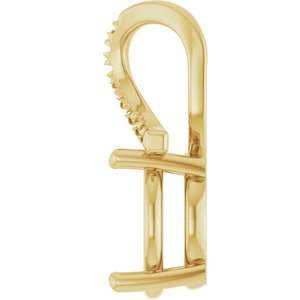 18K Yellow Gold 11 mm Round Pendant Mounting – image 6
