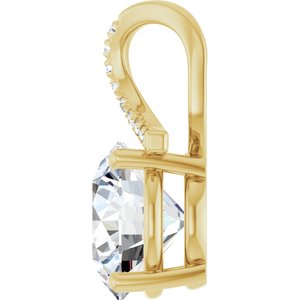 10K Yellow Gold 11 mm Round Pendant Mounting – image 5
