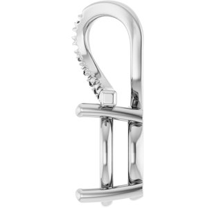 18K White Gold 11 mm Round Pendant Mounting – image 6