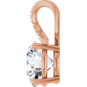 10K Rose Gold 11 mm Round Pendant Mounting – image 5