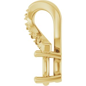14K Yellow Gold 4.5x3.5 mm Oval Pendant Mounting – image 6