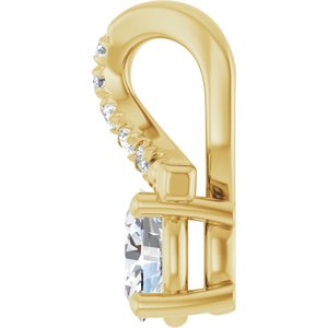 18K Yellow Gold 4.5x3.5 mm Oval Pendant Mounting – image 5
