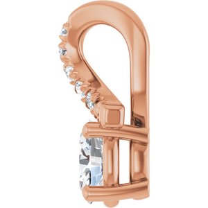 18K Rose Gold 4.5x3.5 mm Oval Pendant Mounting – image 5