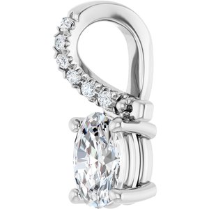 Continuum Sterling Silver 6x4 mm Oval Pendant Mounting – image 3