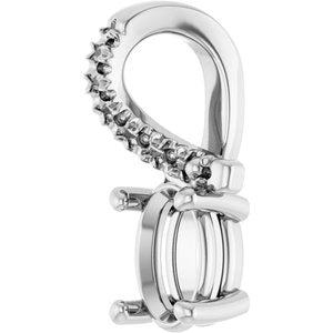 Platinum 6x4 mm Oval Pendant Mounting – image 4