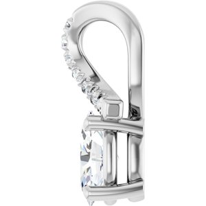 Platinum 6x4 mm Oval Pendant Mounting – image 5
