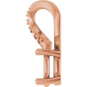 14K Rose Gold 6x4 mm Oval Pendant Mounting – image 6